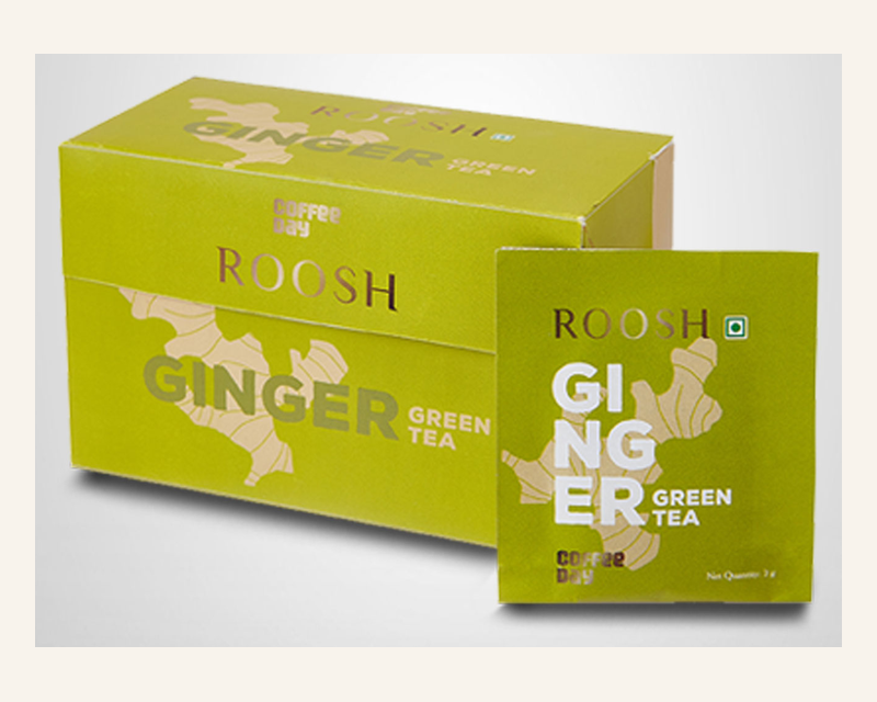 Coffee Day Roosh Green Tea Ginger tea bags