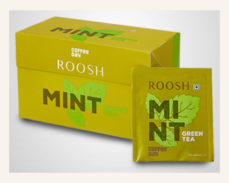 Coffee Day Roosh Green Tea Mint tea bags